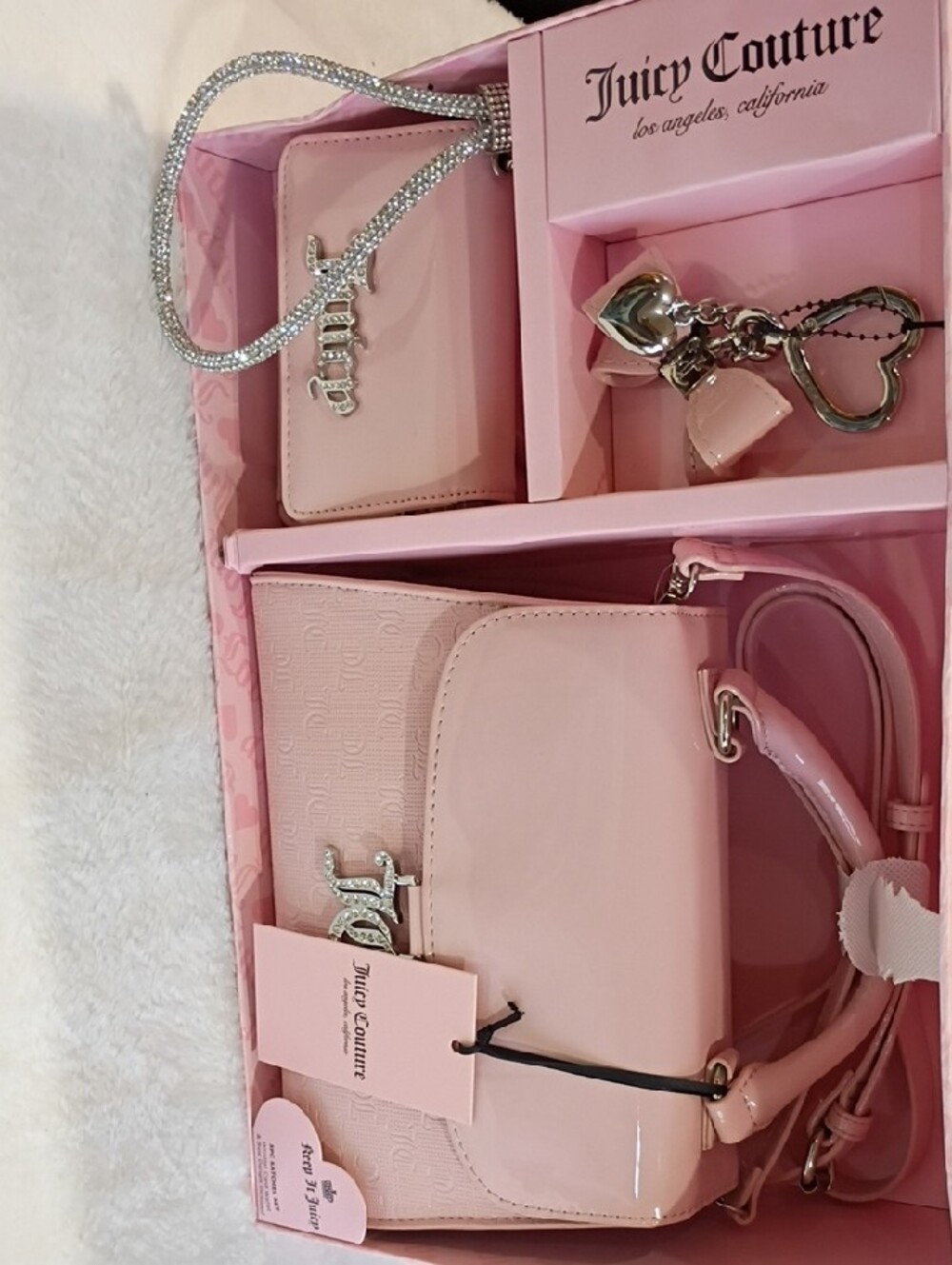 Juicy Couture Blush Pink Mini Handbag Gift Set - Picture 3 of 5